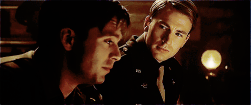 cacchieressa:#But just look at Bucky’s face though. #He’s stupid in love with that big jerk. (tags v