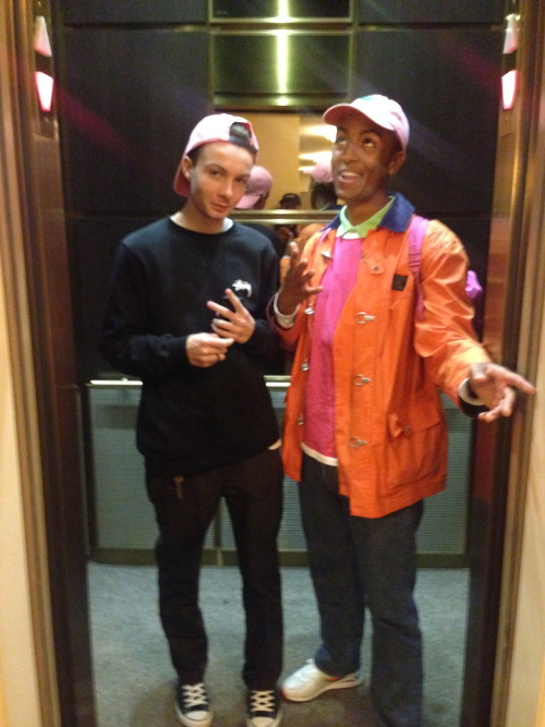 illegalcivilization:  ITS BEEN RAINING IN NYC so we really really really been in and out but we went to some art show and stuff keep it real classy you feel me. Tyshawn Jones and Troy Stillwell NYC2014