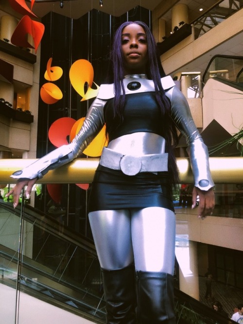 Here’s my semi finished Blackfire cosplay!  I have to change the undersuit and do some adjustm