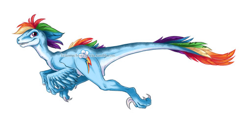 thedoubleclicks:briannacherrygarcia:My Little Raptor by briannacherrygarciaholy what