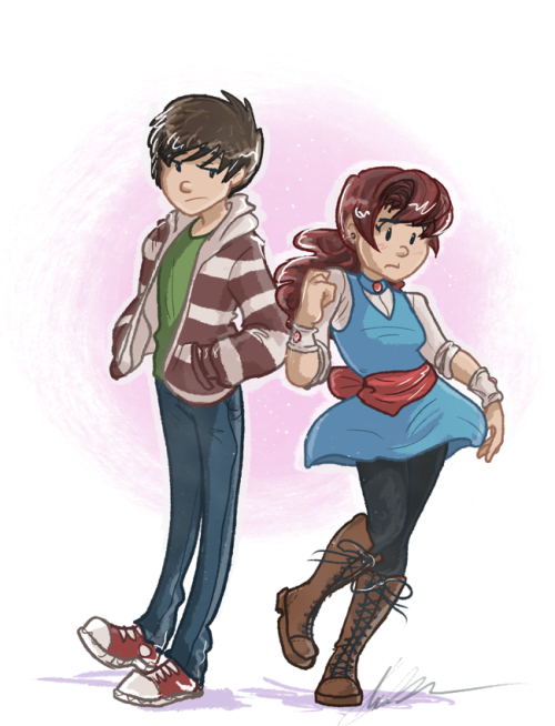 Finished commission for Satellite of characters from the lovely comic Magical Girl Neil! 