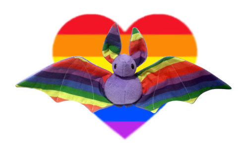 mother-entropy: anaquana: vaspider: sosuperawesome: Pride Bats Plush Mayhem on Etsy See our #Etsy or