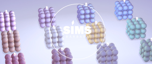 simbarb: simbarb:  Sims 4 - Barbara Sims - Bubble Candle Recolor13 New RecolorsMesh Needed! by Enios
