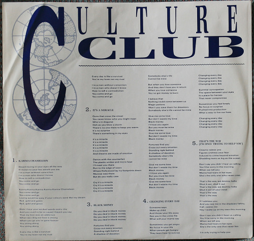 Culture Club : Colour by Numbersformat: vinylrelease date: 1983source: my record collection