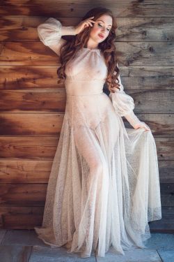 danielantonnyc:    Model Jessamyne Rosehttp://jessamynerose.tumblr.comWearing a custom Dainty Rascal lace gown.  