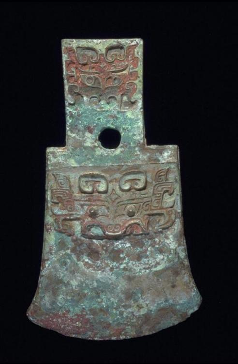 Ancient Chinese bronze axe, Shang dynasty (approx. 1600-1050 BC)from The Asian Museum of Art