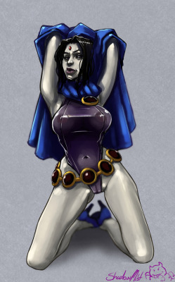 shadowmistart:Quick sexy Raven pinup