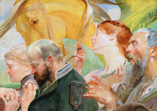 Jacek Malczewski - Tryptyk Prawo (Law), Ojczyzna (Homeland), Sztuka (Art) - 1903 - Link to High reso