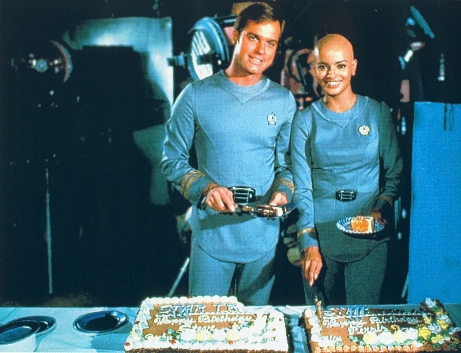 Persis Khambatta and Stephen Collins on the set of “Star Trek: the Motion Picture.”