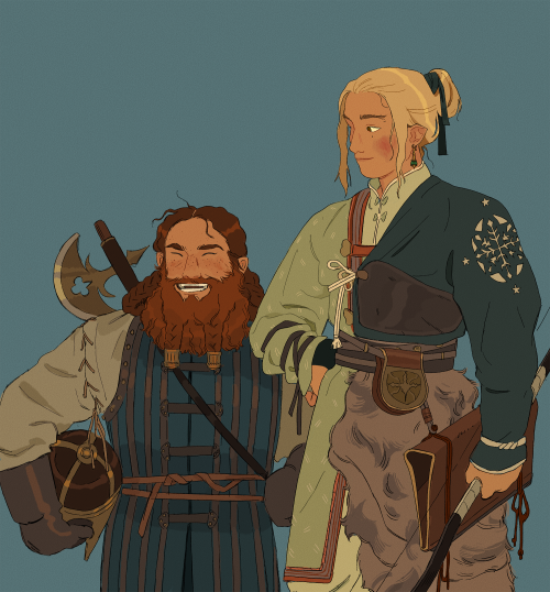 cy-lindric:Gimli & Legolas sketch that