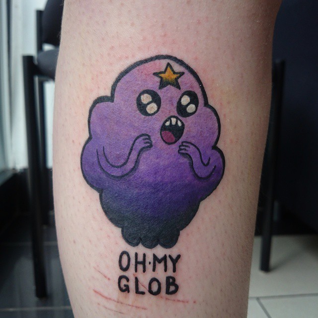 LSP Tattoo just wanted to show off my first adventure time character tattoo  ive done Hand poke only no machine   rStickAndPoke