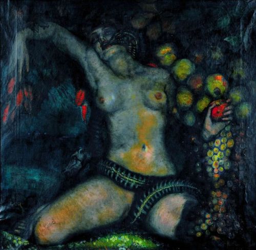 Federico Beltran Masses, La nuit d’Eve, Marchesa Luisa Casati, 1929.Oil on canvas, 99 x 101 cm. Barc