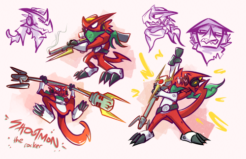 Back at it with the Digimon doodles! This time I felt like showing off more of Shoutmon&rsquo;s pers