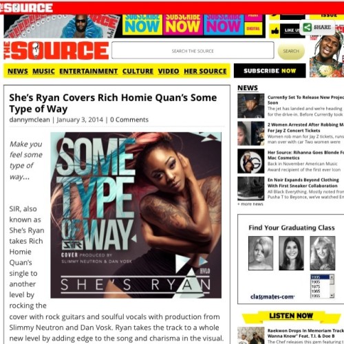 Thank you to The Source Mag for the love! CHECK OUT my video to the COVER I did to @RichHomieQuan&rs