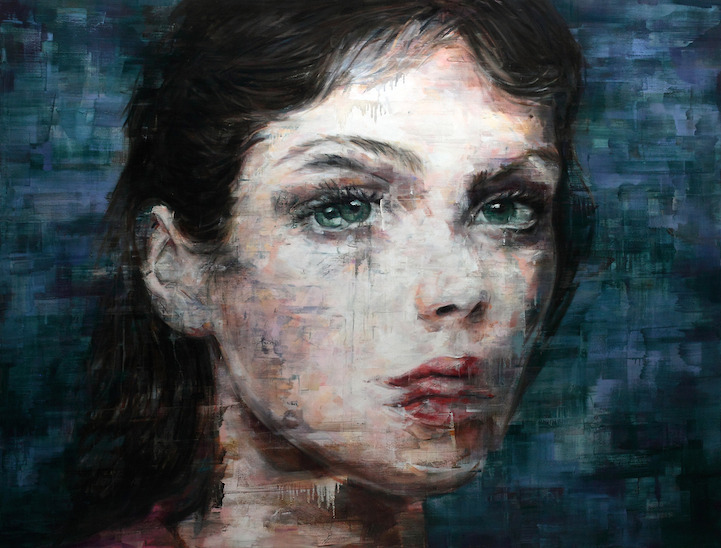 mymodernmet:  Artist Harding Meyer paints large-scale, expressive portraits that