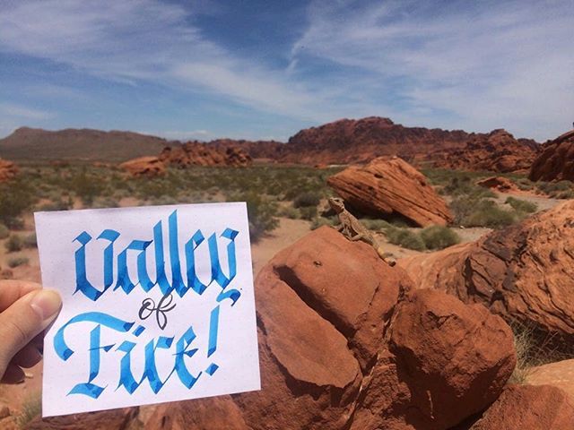 “Valley of Fire”
Artist: @richardwideman
Photographer: @qrosenguyen
Location: Valley of Fire State Park, NV, USA
#calligrascape #calligraphy #lettering #wanderlust #explore #travel #wildlife #handlettering #vacation #nevada #instagood #trip #holiday...