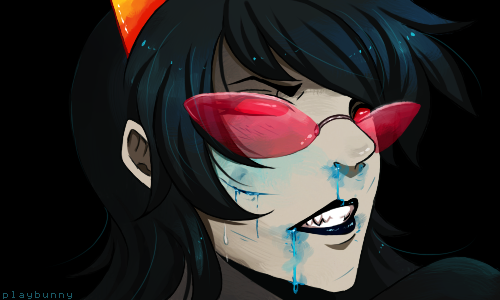 playbunny:  I bleed it out… I’ve opened up these scars… I’ll make you face this…! I’ve pulled myself so far… I’ll make you face this now…!! - - -  This started out as just some facial expression practice and it quickly turned into