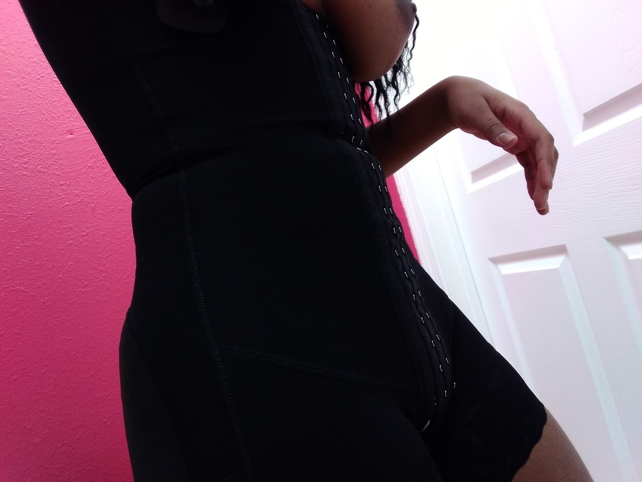 violetsblossom:  One girl had to help me into this, because my dumb ass was struggling