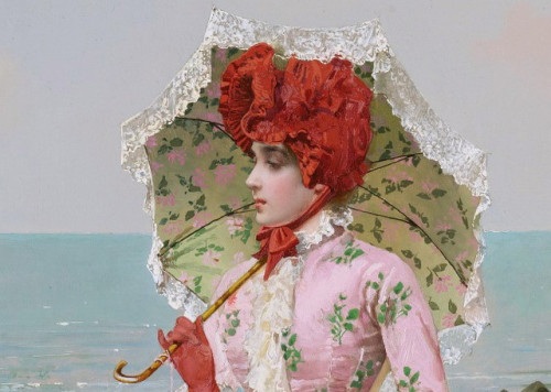 paintingispoetry: Vittorio Matteo Corcos, Mezzogiorno al Mare detail, 1884