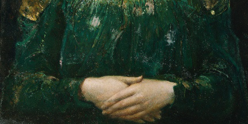 decomposion:  Art history meme (x) - &frac34; colours - green  Roses by Vincent