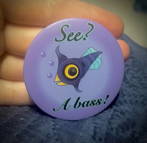 Pin I Made With A Peeper And That "sea Bass' Pun From Ac New Leaf Yeah