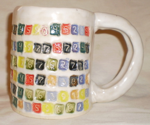 aberrantceramics: eCup138 decimal places of the irrational number e Still available. Message me if y