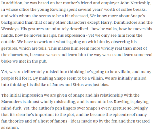 mimiofthemalfoys: Claire Jordan’s amazing answer on the Severus-Lily-James drama. Must read, S