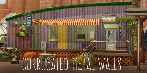 CORRUGATED METAL WALLS - by amoebaeA recolour of the corrugated metal walls that came with Strangerv