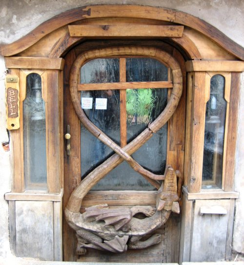 Porn Pics sixpenceee:  A dragon door in the Czech