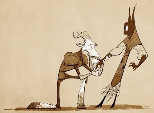 rubitrightintomyeyes: bobbypontillas: Another take on “Don Quixote” stories by Miguel Ce