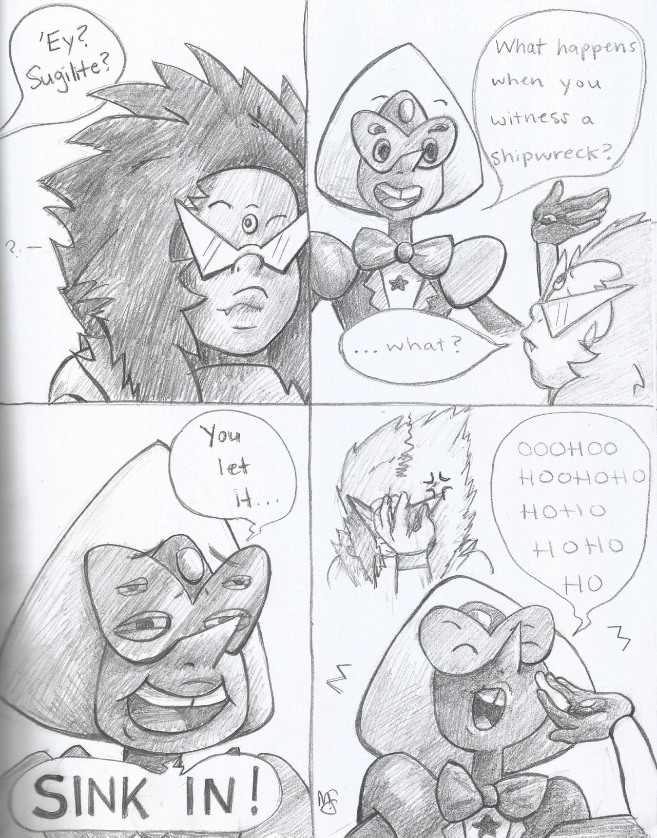 thecrystaldorks:  @coalescedcartoons prompted with “Sardonyx’s humor does not