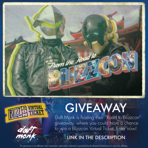 Daft Monk is hosting another giveaway! This year, we were lucky enough to snag tickets to Blizzcon! 