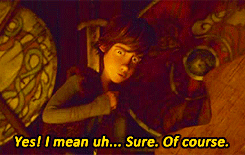 timebenderss:MERICCUP AU GIFS :: Hiccup has a kinda obvious crush on Merida.“I’m just saying, you ne
