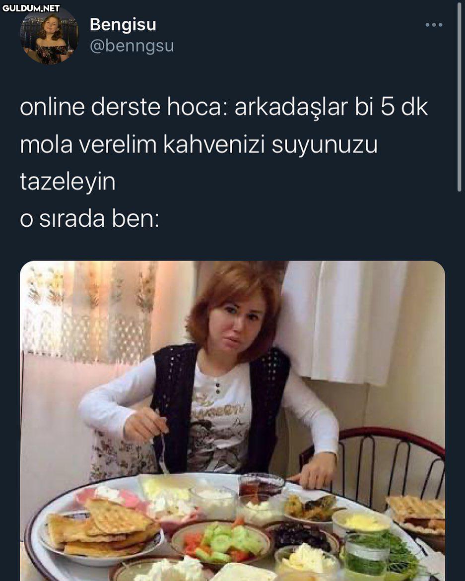 Online derste kahvaltı...