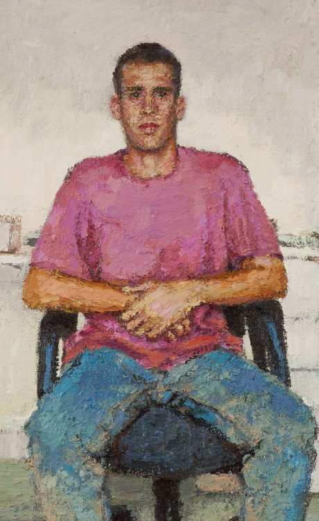 ydrorh:  Pink Shirt, 2012, Oil on canvas, 96x60 cm (Photo Ran Erde)http://www.yisraeldrorhemed.com/https://www.flickr.com/photos/yisrael_dror_hemed