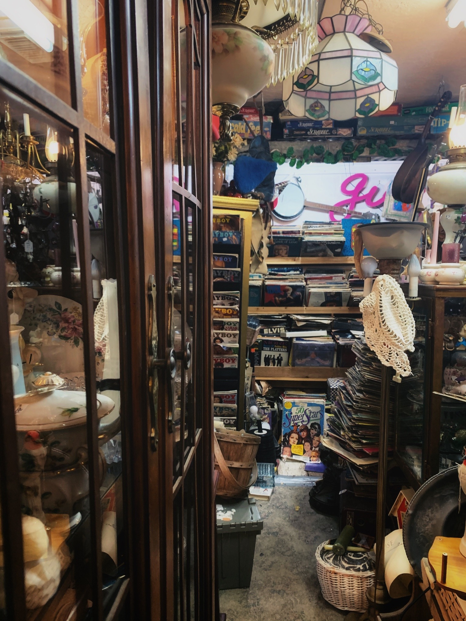 archae-heart-deactivated2021012:The only valid antique shops are the ones that look like this—pieces strewn from rafters and overflowing into aisles that are packed so tight you have to play Twister to walk through them without breaking everything and