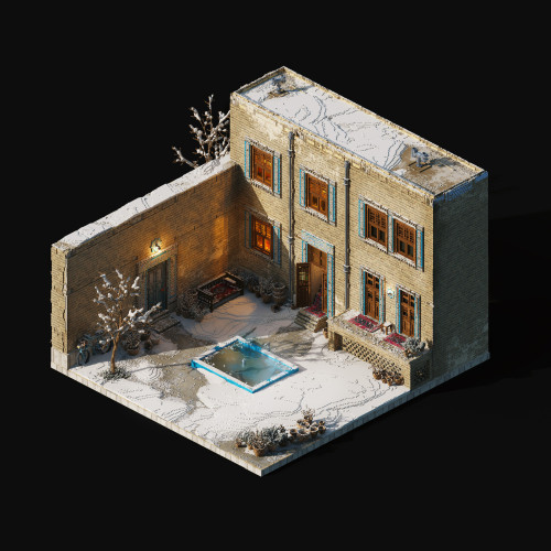 “Persian House” series - Voxel Art by Mari K 