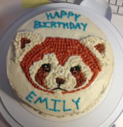 monsterlings:  bill-rinaldi:  Here is the birthday cake i made for one of our Background Painters Emily Tetri. I didn’t want to put a knife to poor Pabu’s face but he was just too delicious….  Bill made me this cake. The best cake ever. 