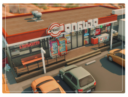 SANDTRAP GAS STATION - MAXIS-MATCH CC BUILD