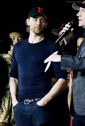 Attentive Listening, Fidgeting and Shushing Tom during the Hall H Marvel Studios Panel at San Diego 
