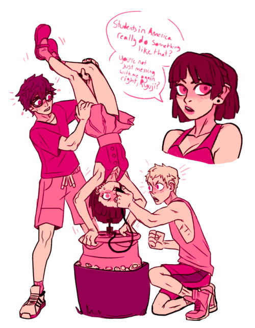 jbillustration:I like to think that Makoto’s eagerness to try new things stays strong into the gang’s college years