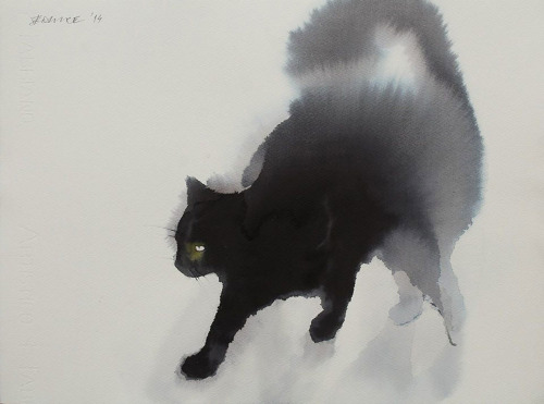 catastrophic-cuttlefish:Watercolour cats by Endre Penovac