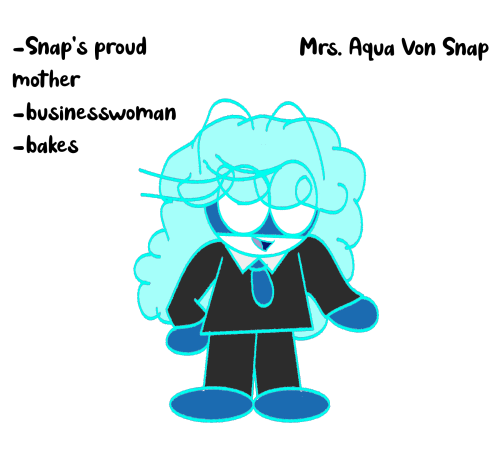 snapcandyrainbow:me & @smolsansyboi03 got bored & made some family members 4 Snap. Mrs. Aqua