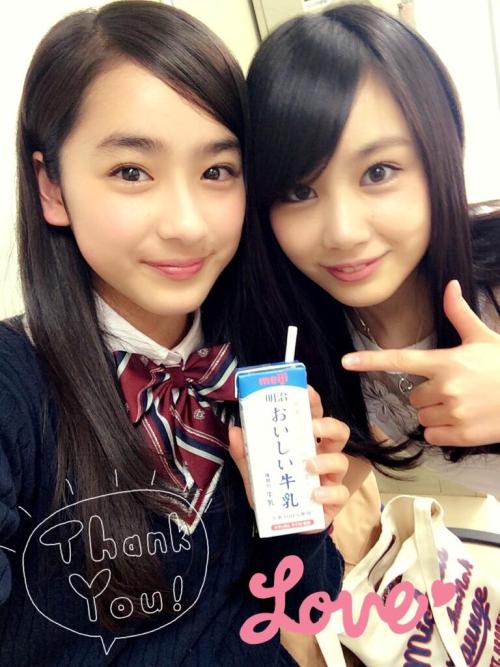 un-kouenji:  Twitter / harikiri_tiger: この間のRの法則の収録の時♪ ゆいちゃんに[おいしい牛乳]を …  平祐奈,伊藤優衣