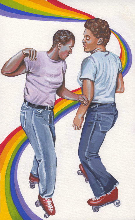 kallistoi:thequeenofbithynia:roller-blade dancing lesbians and they are available as prints on my i