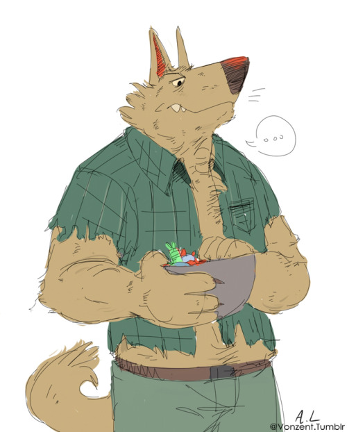 vonzent:  grumpy werewolf giving out candy porn pictures