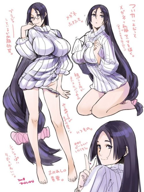 rennebright: 日吉ハナ@hma_h:夏の同人誌拝見して、一度描いてみたかったんだー…っていう部屋着頼光。（労力的に）部屋着最高、有難う御座います。 ※Illustration shared