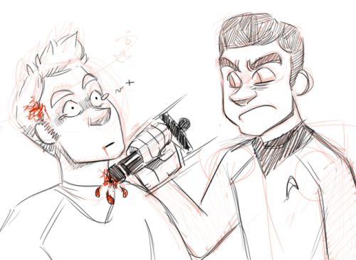 frootpunch:for McKirk anon request. The reason I don’t draw this paring often is because fuck McCoy 