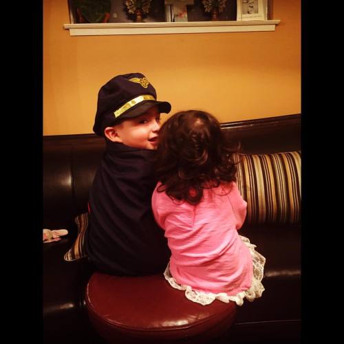 Captain and lil sis.  (at Bay Point, California)