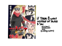 onemerryjester:alifenolongerone:chibitalks:Would’ve been interesting to see team 8 part of the retrieval mission. I mean these guys are specialized Trackers?! Why didn’t they use them? :((I made Shino’s dream come true)  if team 8 went along the